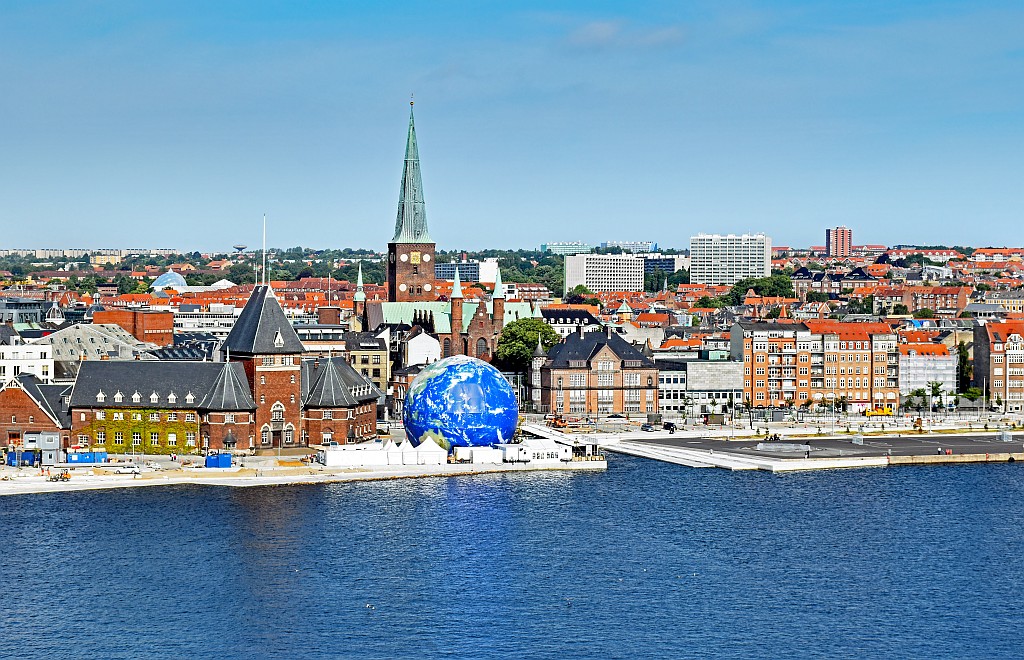 Stadtbild von Aarhus in Dänemark