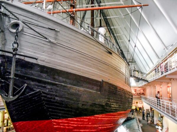 Polarschiff Fram im Frammuseum (Frammuseet) in Oslo, Norwegen